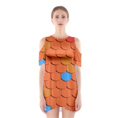 Phone Wallpaper Roof Roofing Tiles Roof Tiles Shoulder Cutout One Piece Dress by artworkshop