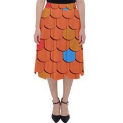 Phone Wallpaper Roof Roofing Tiles Roof Tiles Classic Midi Skirt by artworkshop