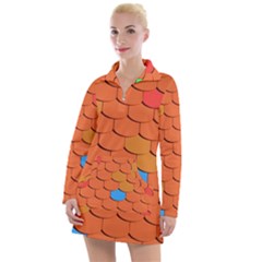 Phone Wallpaper Roof Roofing Tiles Roof Tiles Women s Long Sleeve Casual Dress by artworkshop