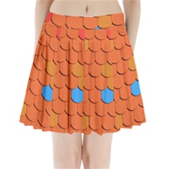 Phone Wallpaper Roof Roofing Tiles Roof Tiles Pleated Mini Skirt by artworkshop