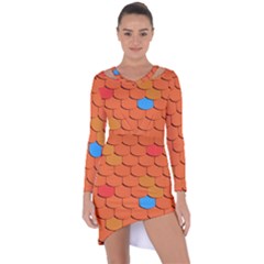 Phone Wallpaper Roof Roofing Tiles Roof Tiles Asymmetric Cut-out Shift Dress by artworkshop