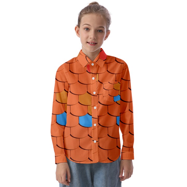 Phone Wallpaper Roof Roofing Tiles Roof Tiles Kids  Long Sleeve Shirt