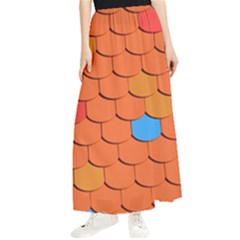 Phone Wallpaper Roof Roofing Tiles Roof Tiles Maxi Chiffon Skirt by artworkshop