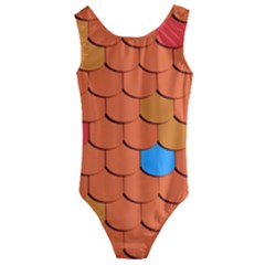 Phone Wallpaper Roof Roofing Tiles Roof Tiles Kids  Cut-out Back One Piece Swimsuit by artworkshop