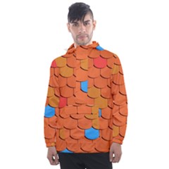 Phone Wallpaper Roof Roofing Tiles Roof Tiles Men s Front Pocket Pullover Windbreaker by artworkshop