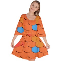 Phone Wallpaper Roof Roofing Tiles Roof Tiles Velour Kimono Dress by artworkshop