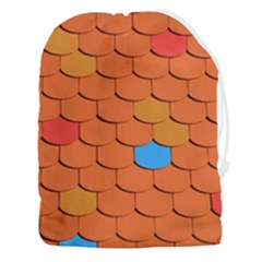 Phone Wallpaper Roof Roofing Tiles Roof Tiles Drawstring Pouch (3xl) by artworkshop