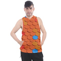 Phone Wallpaper Roof Roofing Tiles Roof Tiles Men s Sleeveless Hoodie by artworkshop