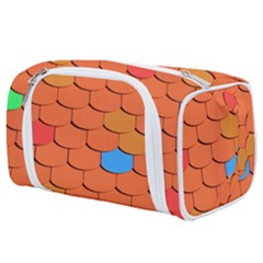 Phone Wallpaper Roof Roofing Tiles Roof Tiles Toiletries Pouch by artworkshop