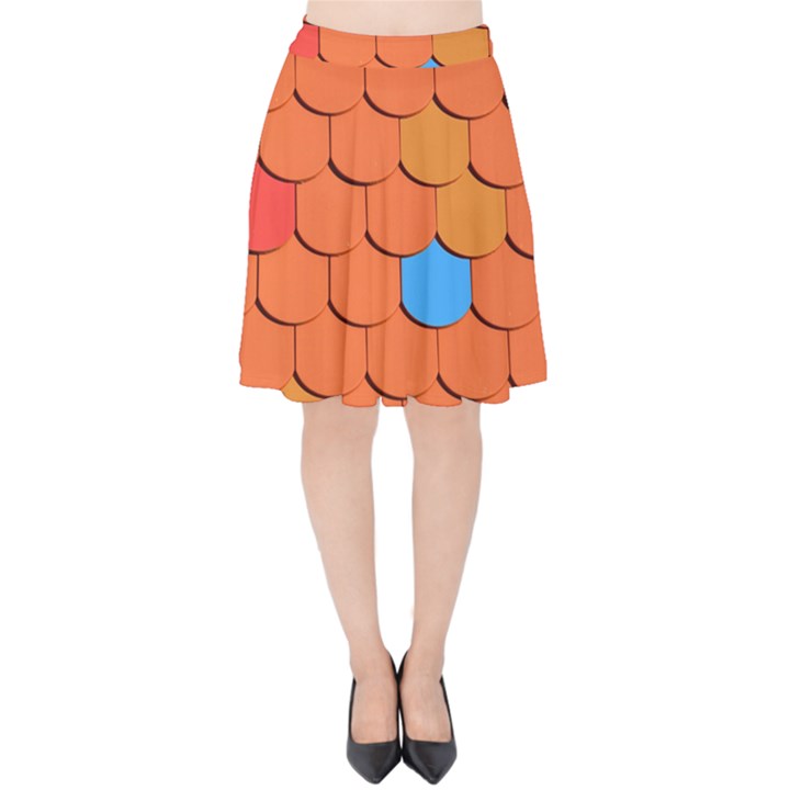 Phone Wallpaper Roof Roofing Tiles Roof Tiles Velvet High Waist Skirt