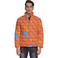 Phone Wallpaper Roof Roofing Tiles Roof Tiles Men s Puffer Bubble Jacket Coat by artworkshop