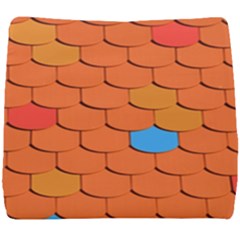 Phone Wallpaper Roof Roofing Tiles Roof Tiles Seat Cushion by artworkshop