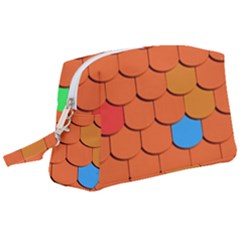 Phone Wallpaper Roof Roofing Tiles Roof Tiles Wristlet Pouch Bag (large) by artworkshop