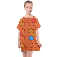 Phone Wallpaper Roof Roofing Tiles Roof Tiles Kids  One Piece Chiffon Dress by artworkshop