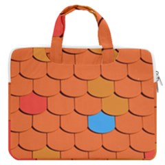 Phone Wallpaper Roof Roofing Tiles Roof Tiles Macbook Pro 13  Double Pocket Laptop Bag by artworkshop