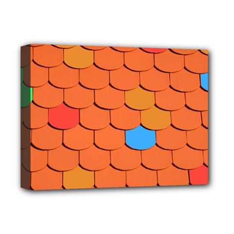 Phone Wallpaper Roof Roofing Tiles Roof Tiles Deluxe Canvas 16  X 12  (stretched)  by artworkshop