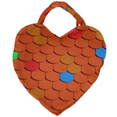 Phone Wallpaper Roof Roofing Tiles Roof Tiles Giant Heart Shaped Tote by artworkshop