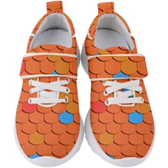 Phone Wallpaper Roof Roofing Tiles Roof Tiles Kids  Velcro Strap Shoes by artworkshop