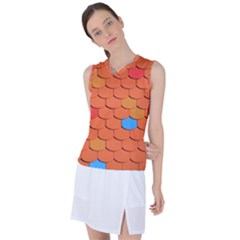 Phone Wallpaper Roof Roofing Tiles Roof Tiles Women s Sleeveless Sports Top by artworkshop