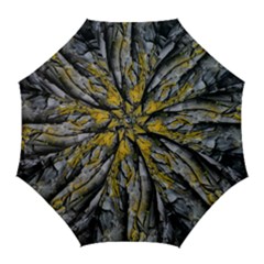 Rock Wall Crevices Geology Pattern Shapes Texture Golf Umbrellas by artworkshop