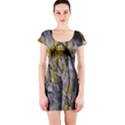 Rock Wall Crevices Geology Pattern Shapes Texture Short Sleeve Bodycon Dress View1