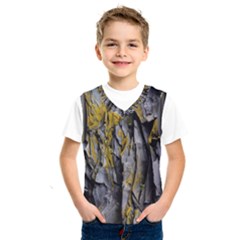 Rock Wall Crevices Geology Pattern Shapes Texture Kids  Basketball Tank Top by artworkshop