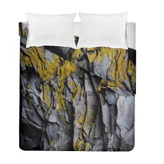 Rock Wall Crevices Geology Pattern Shapes Texture Duvet Cover Double Side (full/ Double Size) by artworkshop