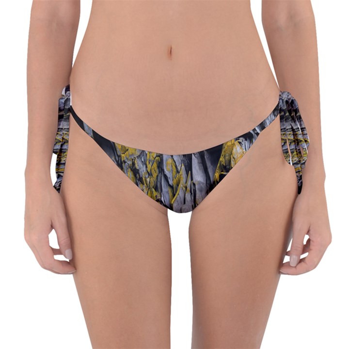 Rock Wall Crevices Geology Pattern Shapes Texture Reversible Bikini Bottom