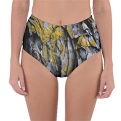 Rock Wall Crevices Geology Pattern Shapes Texture Reversible High-waist Bikini Bottoms by artworkshop