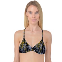 Rock Wall Crevices Geology Pattern Shapes Texture Reversible Tri Bikini Top by artworkshop