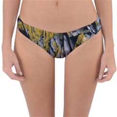 Rock Wall Crevices Geology Pattern Shapes Texture Reversible Hipster Bikini Bottoms by artworkshop