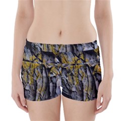 Rock Wall Crevices Geology Pattern Shapes Texture Boyleg Bikini Wrap Bottoms by artworkshop