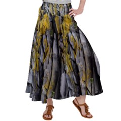 Rock Wall Crevices Geology Pattern Shapes Texture Satin Palazzo Pants by artworkshop