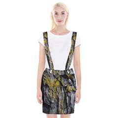 Rock Wall Crevices Geology Pattern Shapes Texture Braces Suspender Skirt by artworkshop