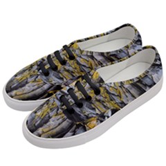 Rock Wall Crevices Geology Pattern Shapes Texture Women s Classic Low Top Sneakers by artworkshop