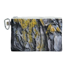 Rock Wall Crevices Geology Pattern Shapes Texture Canvas Cosmetic Bag (large) by artworkshop