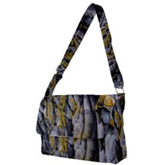 Rock Wall Crevices Geology Pattern Shapes Texture Full Print Messenger Bag (s) by artworkshop