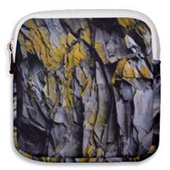 Rock Wall Crevices Geology Pattern Shapes Texture Mini Square Pouch by artworkshop