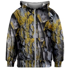 Rock Wall Crevices Geology Pattern Shapes Texture Kids  Zipper Hoodie Without Drawstring