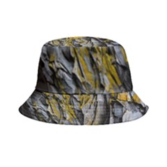 Rock Wall Crevices Geology Pattern Shapes Texture Inside Out Bucket Hat by artworkshop