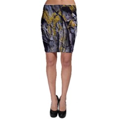 Rock Wall Crevices Geology Pattern Shapes Texture Bodycon Skirt by artworkshop