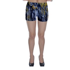 Rock Wall Crevices Geology Pattern Shapes Texture Skinny Shorts by artworkshop