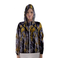 Rock Wall Crevices Geology Pattern Shapes Texture Women s Hooded Windbreaker by artworkshop