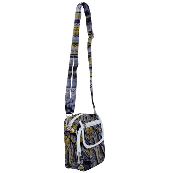 Rock Wall Crevices Geology Pattern Shapes Texture Shoulder Strap Belt Bag