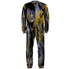 Rock Wall Crevices Geology Pattern Shapes Texture Onepiece Jumpsuit (men) by artworkshop