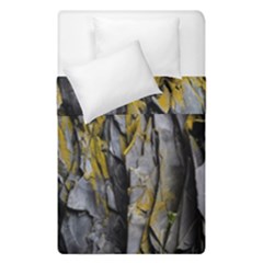 Rock Wall Crevices Geology Pattern Shapes Texture Duvet Cover Double Side (single Size) by artworkshop