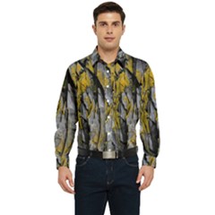 Rock Wall Crevices Geology Pattern Shapes Texture Men s Long Sleeve  Shirt by artworkshop