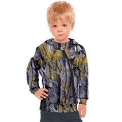 Rock Wall Crevices Geology Pattern Shapes Texture Kids  Hooded Pullover by artworkshop