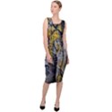 Rock Wall Crevices Geology Pattern Shapes Texture Sleeveless Pencil Dress View3