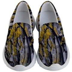 Rock Wall Crevices Geology Pattern Shapes Texture Kids Lightweight Slip Ons by artworkshop